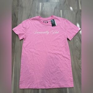 “Ironically Hot” pink shirt
